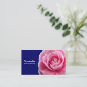 Rosa Camelia II - Navy Blue 000066 Visitenkarte (Stehend Vorderseite)