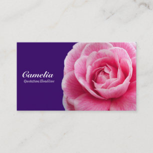 Rosa Camelia II - Tief Lila 330066 Visitenkarte