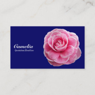 Rosa Camelia - Marine-Blau 000066 Visitenkarte