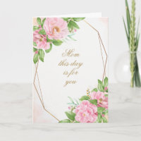 Rosa Camellia Ecken Muttertagskarte
