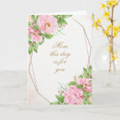 Rosa Camellia Ecken Muttertagskarte Karte (Gelbe Blume)