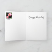 Rosa Camellia Geburtskarte Karte (Innenseite)