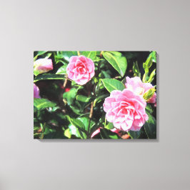 Rosa Camellias Digitale Leinwand Malerei Kunst, Di