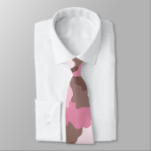 Rosa Camo Tarnmuster Krawatte (Gebunden)