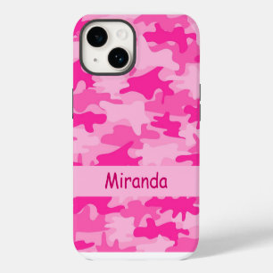 Rosa Camo Tarnung Name Personalisiert iPhone 14 Hülle
