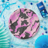 Rosa Camouflage, 9 Zoll Papier Party Teller (Party)