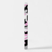 Rosa Camouflage abstrakt iPhone Hülle (Linke Seite)