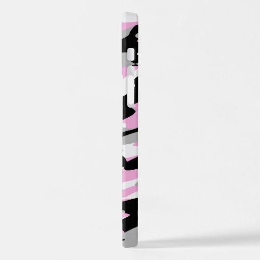 Rosa Camouflage abstrakt iPhone Hülle (Linke Seite)