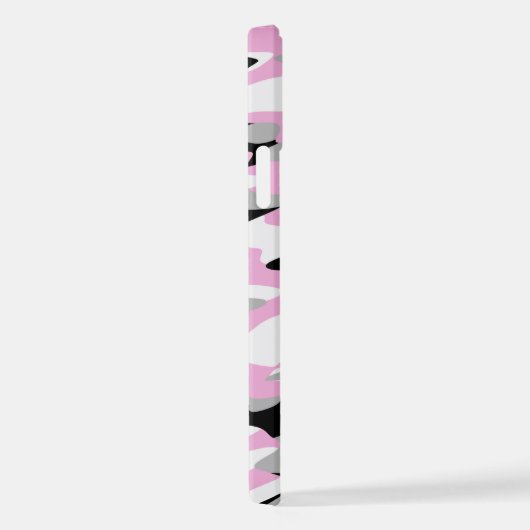 Rosa Camouflage abstrakt iPhone Hülle (Rechte Seite)