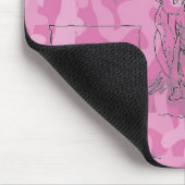 Rosa Camouflage Barrel Racer Mousepad (Ecke)