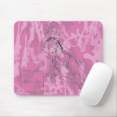 Rosa Camouflage Barrel Racer Mousepad (Mit Mouse)