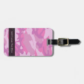 Rosa Camouflage Camoflauge Gepäckanhänger (Vorderseite horizontal)