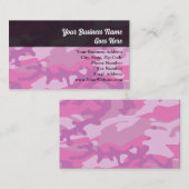 Rosa Camouflage Camoflauge Visitenkarte (Vorne/Hinten)