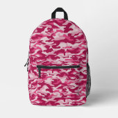 Rosa Camouflage Camouflage Bedruckter Rucksack (Vorderseite)