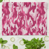 Rosa Camouflage Camouflage Geschirrtuch (Gefaltet)