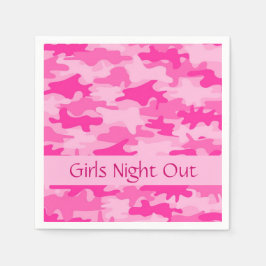 Rosa Camouflage Camouflage Girls Night Out Party Serviette