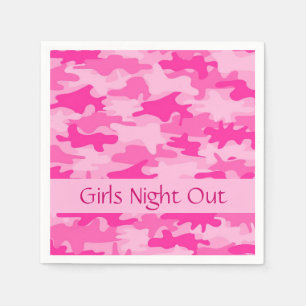 Rosa Camouflage Camouflage Girls Night Out Party Serviette