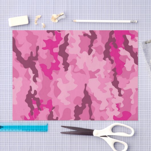 Rosa Camouflage Camouflage Girly Feminine Seidenpapier (Handwerk)