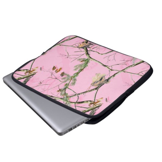Rosa Camouflage Camouflage Jägerin 15" Notebook-Ca Laptopschutzhülle (Vorne Knopf)
