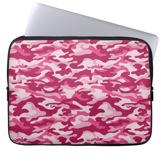 Rosa Camouflage Camouflage Laptopschutzhülle (Vorderseite)