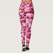Rosa Camouflage Camouflage Leggings (Rückseite)