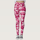 Rosa Camouflage Camouflage Leggings (Vorderseite)