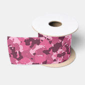 Rosa Camouflage Camouflage Militär Satinband (Spule)