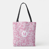 Rosa Camouflage Camouflage Monogramm Initial Tasche (Rückseite)