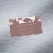 Rosa Camouflage Camouflage Muster Beruflich Magnetische Visitenkarte (Beispiel)