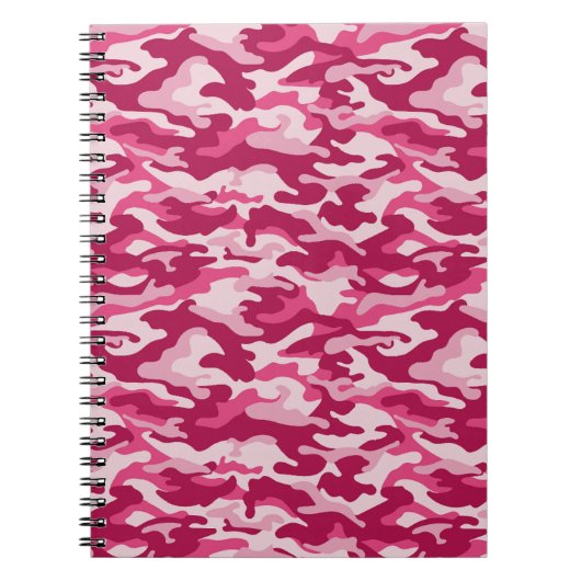 Rosa Camouflage Camouflage Notizblock (Vorderseite)