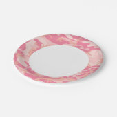 Rosa Camouflage. Camouflage Pappteller (Schrägansicht)