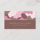 Rosa Camouflage Camouflage Pattern Moderne Berufli Visitenkarte (Vorderseite)