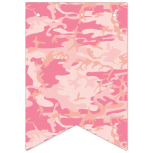 Rosa Camouflage. Camouflage Wimpelkette