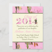 Rosa Camouflage Class of 2014 Abschluss Einladung (Vorderseite)