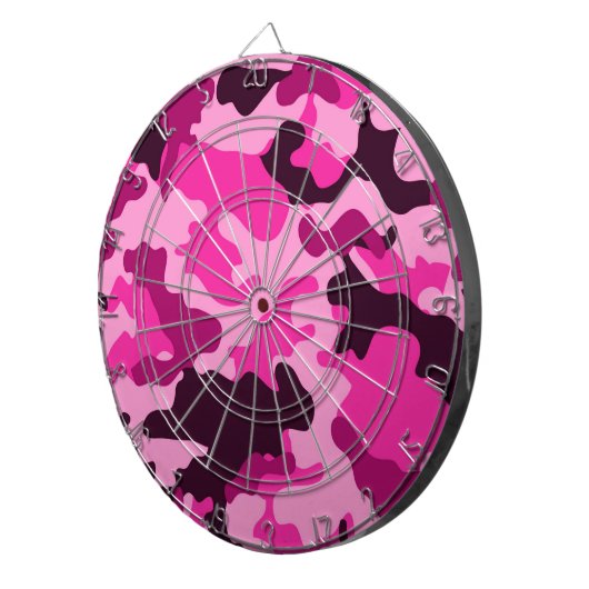 Rosa Camouflage Dartboard Dartscheibe (Vorderseite rechts)