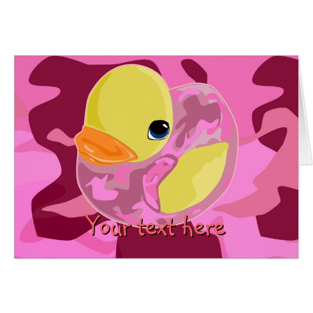 Rosa Camouflage Ducky (Vorderseite (Horizontal))