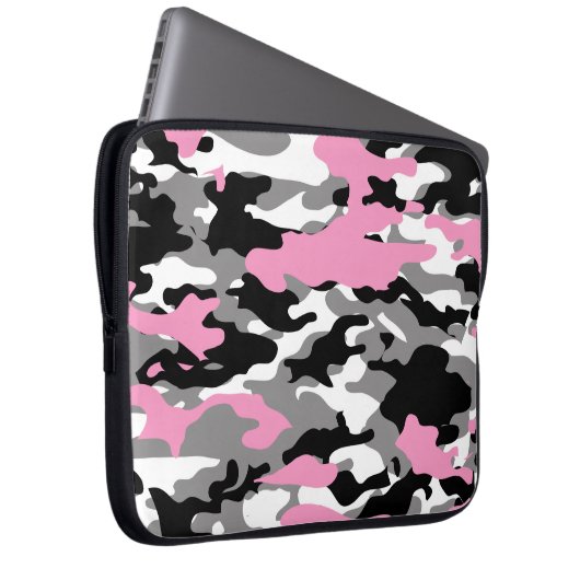 ROSA CAMOUFLAGE - Elektronik-Tasche Laptopschutzhülle (Vorne Rechts)