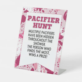 Rosa Camouflage Geburtstagsparty - Baby Dusche Sockelschild