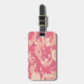rosa Camouflage Gepäckanhänger (Vorderseite vertikal)