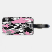 Rosa Camouflage Gepäckanhänger (Rückseite horizontal)