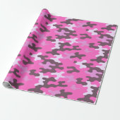 Rosa Camouflage Geschenkpapier (Ungerollt)