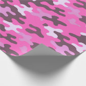 Rosa Camouflage Geschenkpapier (Ecke)