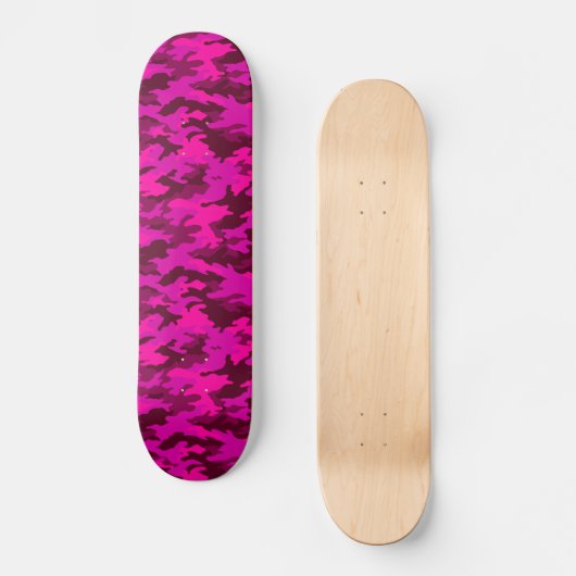 Rosa Camouflage Girls Skateboard (Vorderseite)
