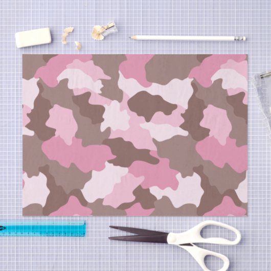 Rosa Camouflage Girly Camouflage Muster Seidenpapier (Handwerk)