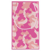 Rosa Camouflage-Girly Geschenk-Tasche Kleine Geschenktüte (Rückseite)