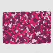 rosa Camouflage Golfhandtuch (Horizontal)