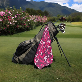 rosa Camouflage Golfhandtuch