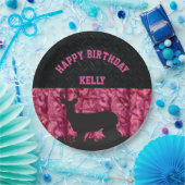 Rosa Camouflage Hirschjagd Land Geburtstag Pappteller (Party)