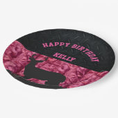 Rosa Camouflage Hirschjagd Land Geburtstag Pappteller (Schrägansicht)