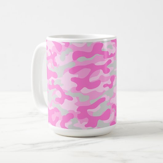Rosa Camouflage Kaffeetasse (Vorderseite Links)